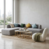 Pack Salon Horizon - canapé d'angle, fauteuil & table basses